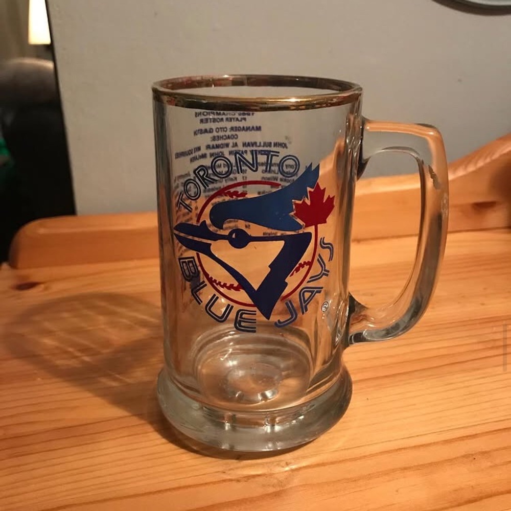 1989 C H A M P I O N S Blue J A Y S Beer mug